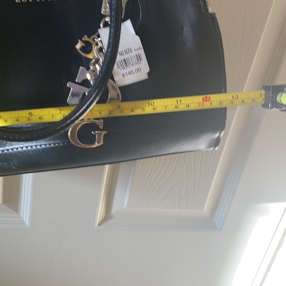 NEW with slight flaw guess black satchel bag purse - Picture 14 of 16